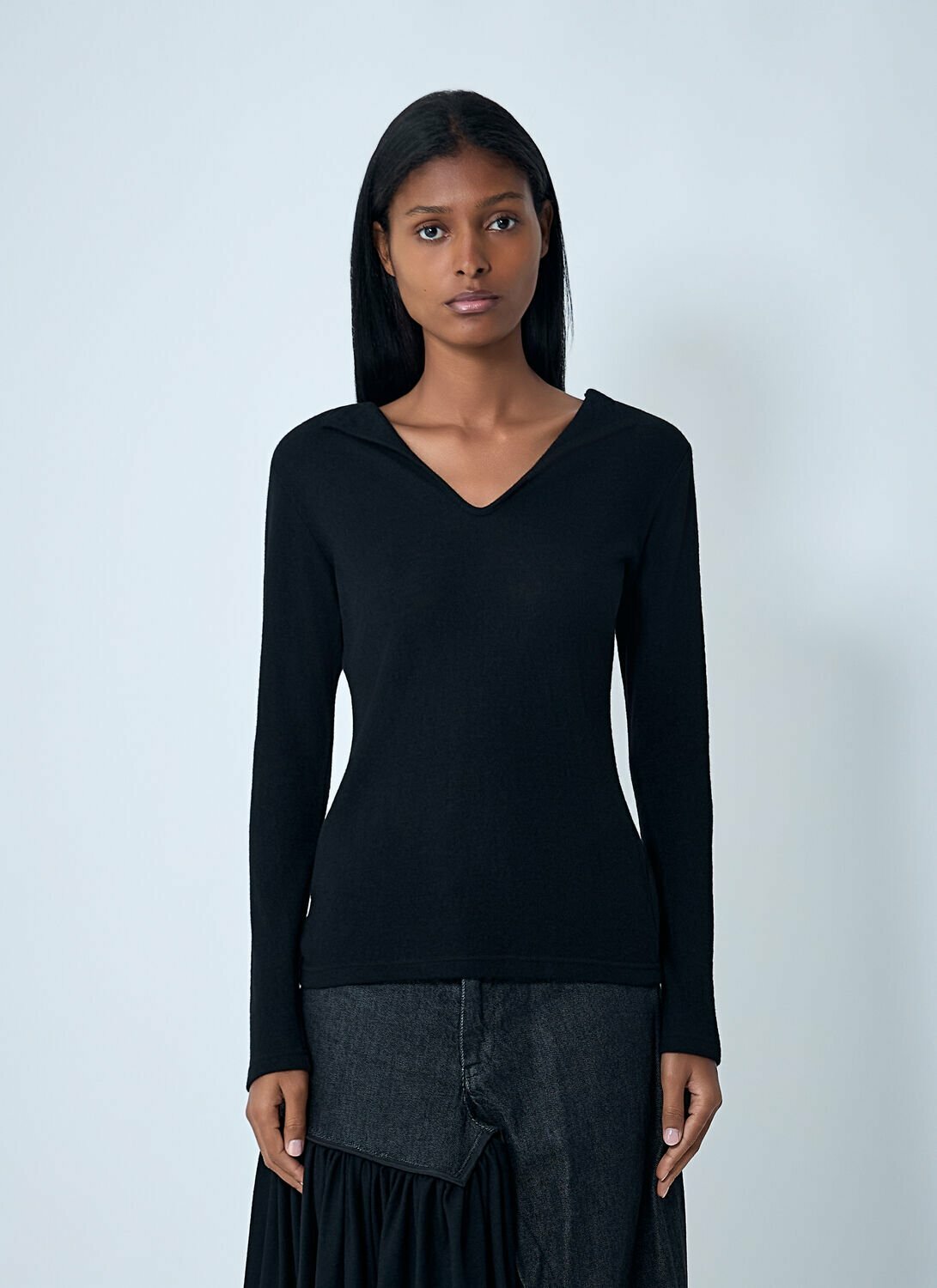 Yohji Yamamoto Lace-Up Wool Sweater