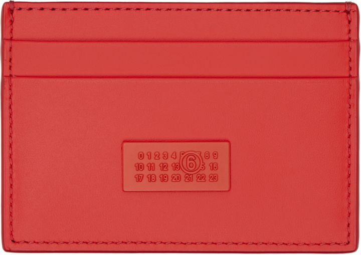 Photo: MM6 Maison Margiela Orange Numeric Leather Card Holder