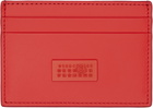 MM6 Maison Margiela Orange Numeric Leather Card Holder
