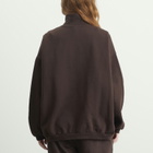 SKIMS Women's Boyfriend Fleece Slouchy Turtleneck Pullover in Espresso