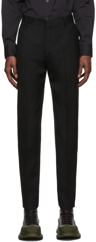 Photo: Alexander McQueen Black Wool Twill Trousers