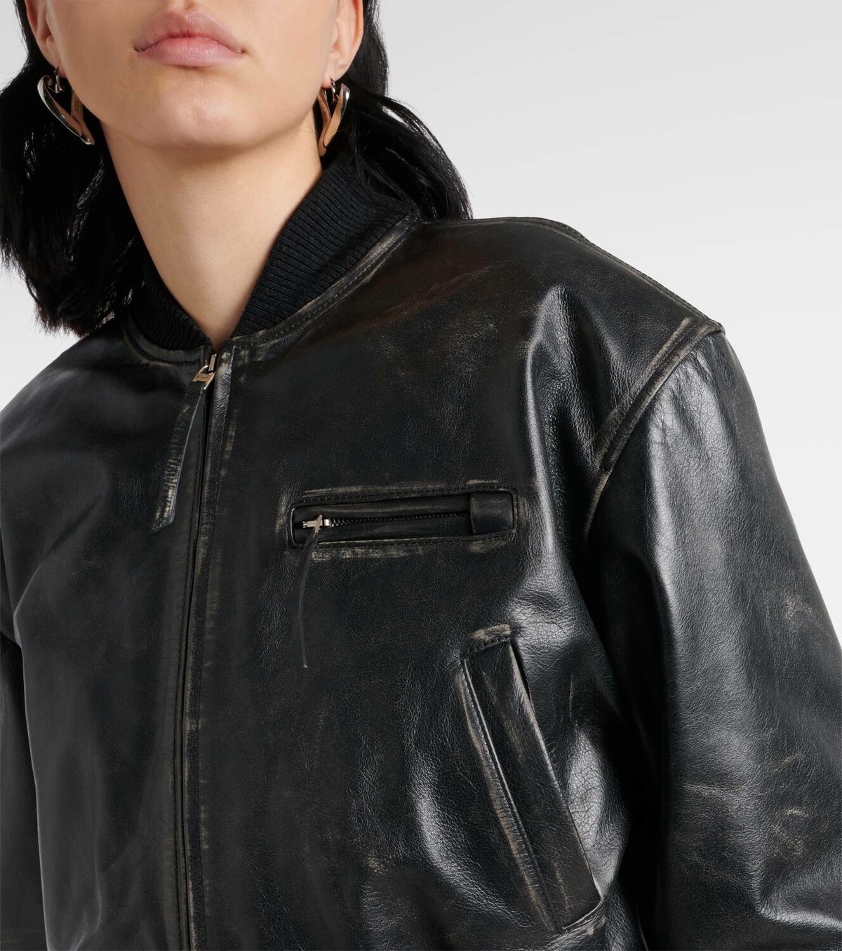 Acne Studios New Lomber leather bomber jacket Acne Studios