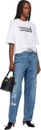 Marni Blue Embroidered Jeans