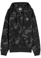 Aape Camo Hooded Cotton-blend Sweatshirt Black