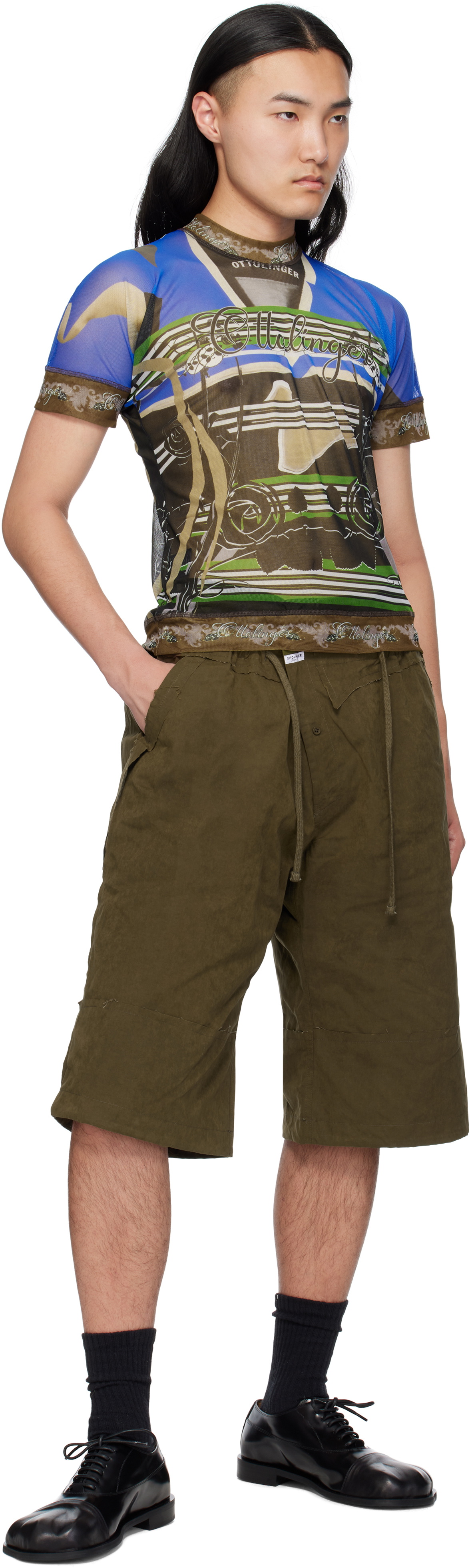 Ottolinger Khaki Baggy Cargo Shorts