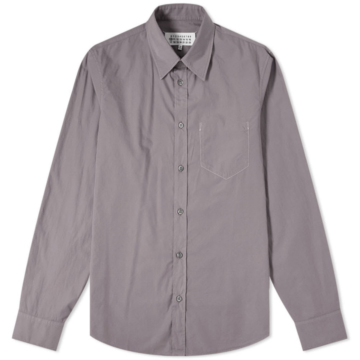 Photo: Maison Margiela 10 Garment Dyed Poplin Shirt Lead Grey