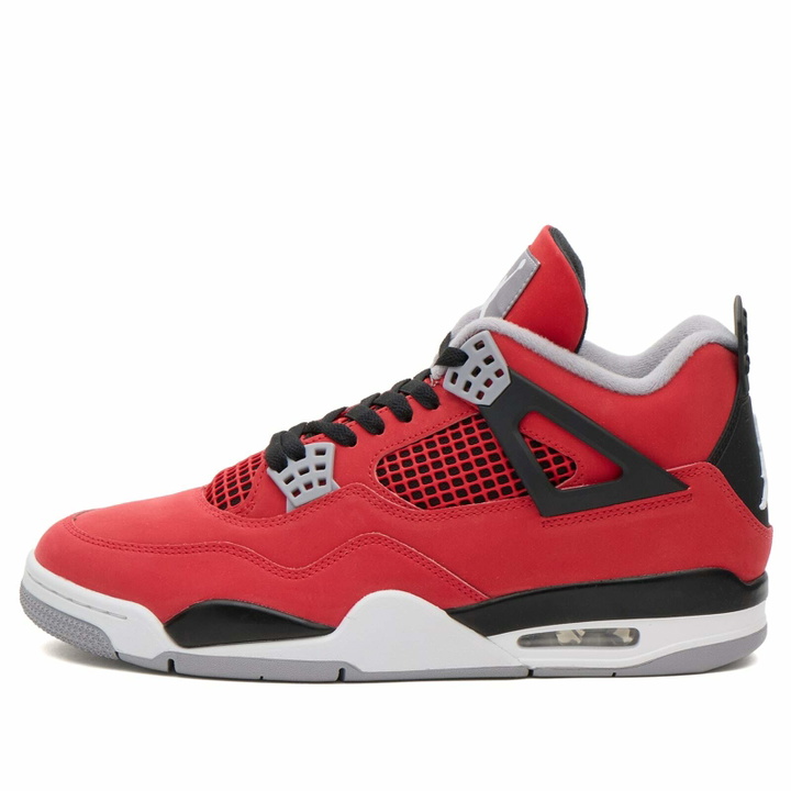 Photo: Air Jordan Men's 4 Retro Sneaker in Fire Red/White/Black