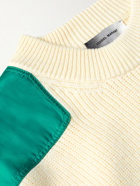 Isabel Marant - Denys Shell-Trimmed Ribbed Wool-Blend Sweater - Neutrals