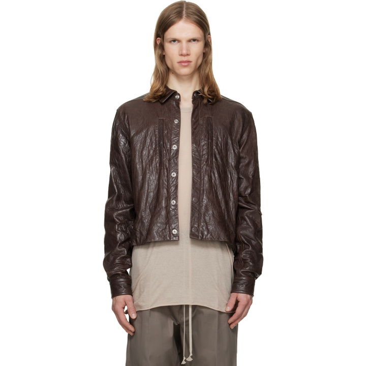 Photo: Rick Owens Brown Tower Alice Leather Jacket