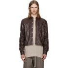 Rick Owens Brown Tower Alice Leather Jacket