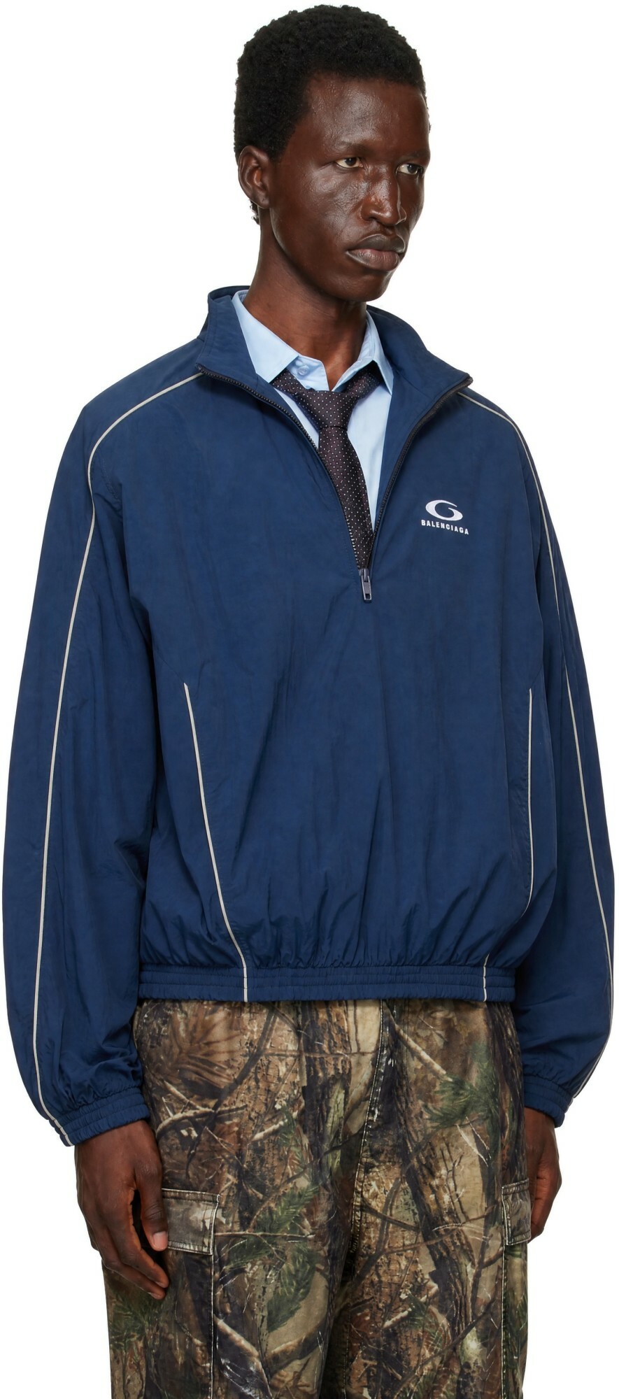 Balenciaga Navy Tracksuit Jacket