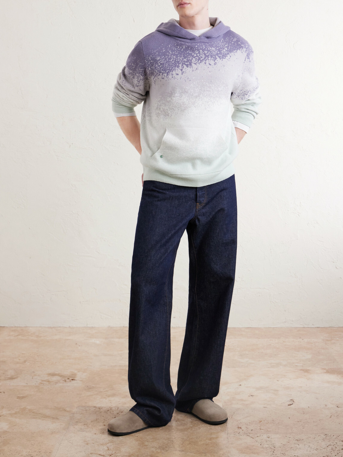God's True Cashmere - Ombre Cashmere Hoodie - Green