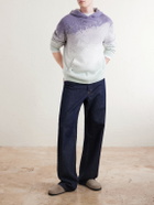 God's True Cashmere - Ombre Cashmere Hoodie - Green