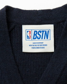 Bstn Brand Bstn & Nba Merino Cardigan Blue - Mens - Zippers & Cardigans