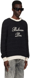 Balmain Black Embroidered Sweater