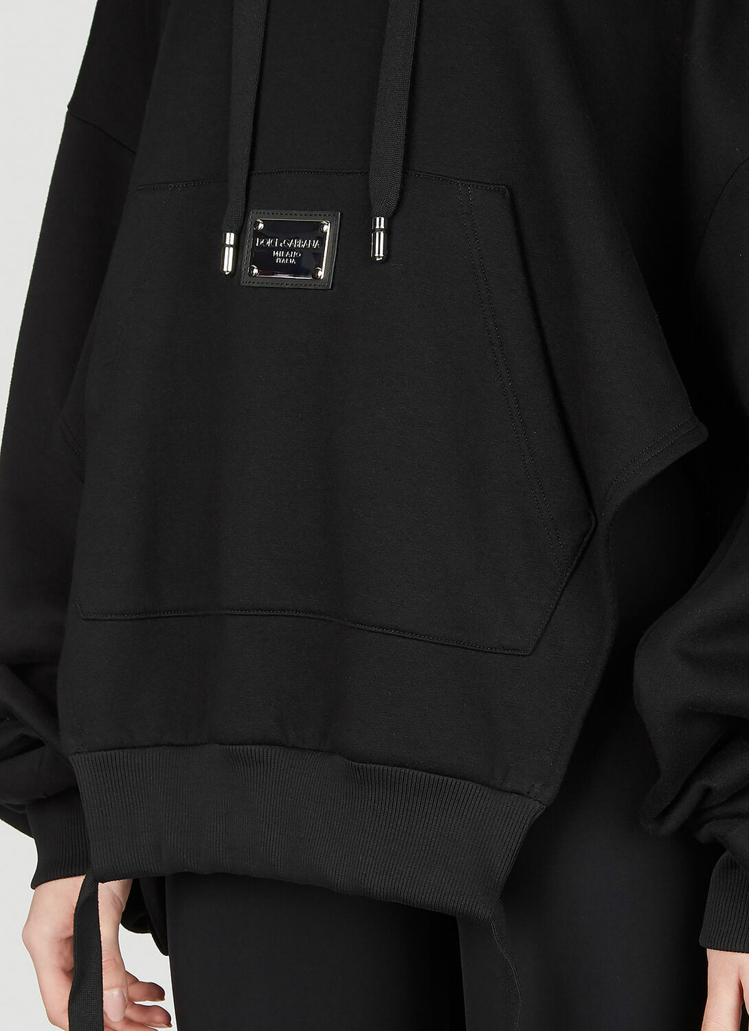 Dolce & Gabbana Logo Plaque Hooded Sweatshirt