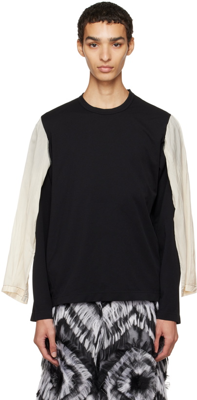 Photo: Comme des Garçons Homme Plus Black Layered Long Sleeve T-Shirt