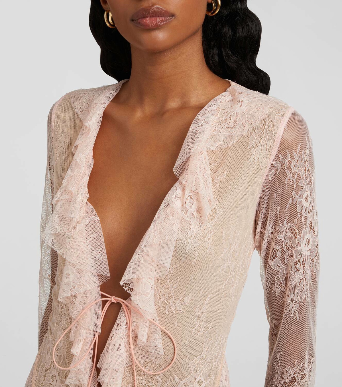 lace sheath bridesmaid dress Burgundy Lace Mermaid Sweep Train Long Sleeves Bridesmaid Dresses, MBD213