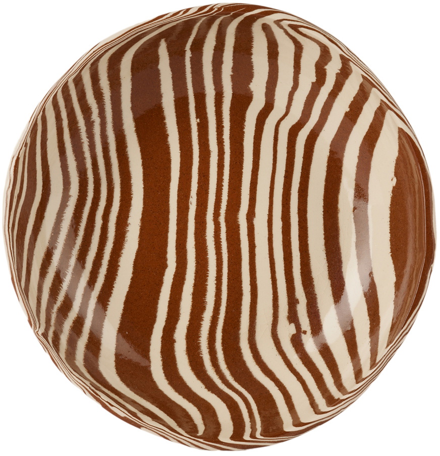 Henry Holland Studio Orange & White Stripe Pasta Bowl