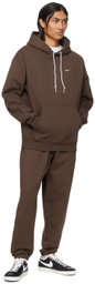 Nike Brown Solo Swoosh Hoodie