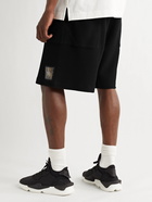 Y-3 - Shade Logo-Appliquéd Stretch-Mesh Drawstring Shorts - Black - S