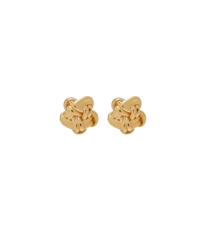Photo: Bottega Veneta Knot 18kt gold-plated sterling silver earrings