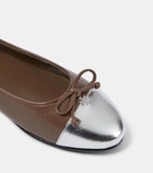 Tory Burch Cap-Toe leather ballet flats