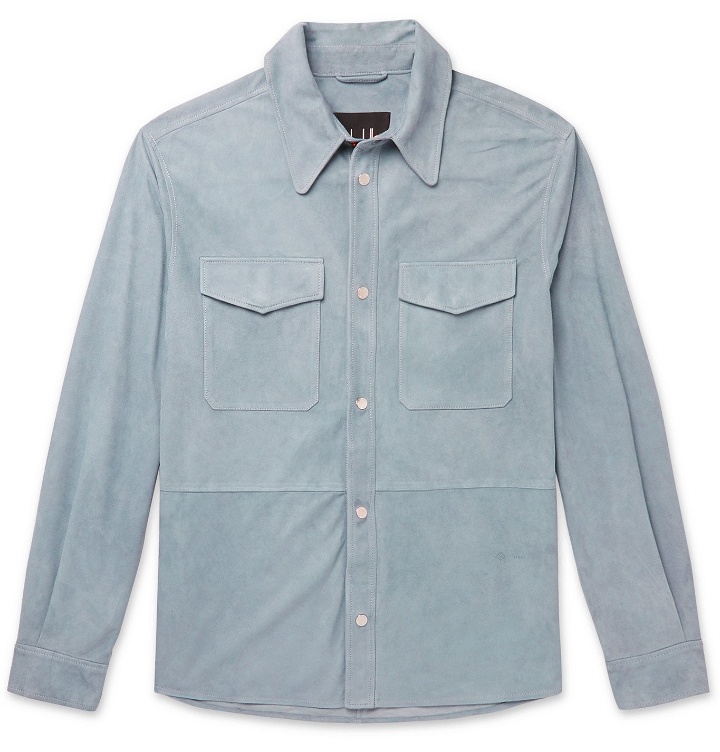 Photo: Dunhill - Suede Overshirt - Blue