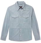 Dunhill - Suede Overshirt - Blue