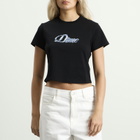 Dime Women's Cursive Denim T-Shirt in Black