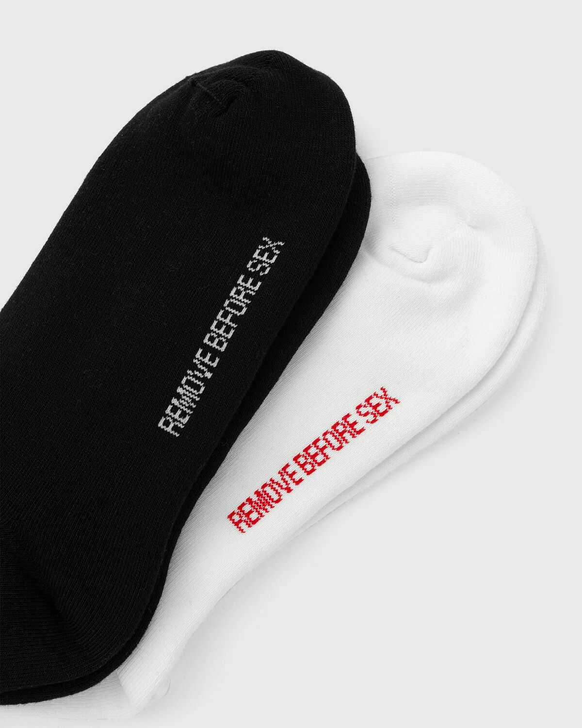 032c REMOVE BEFORE SEX SOCKS - 2 PACK black/white Men