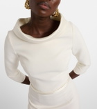Safiyaa Bridal Meryl crêpe midi dress