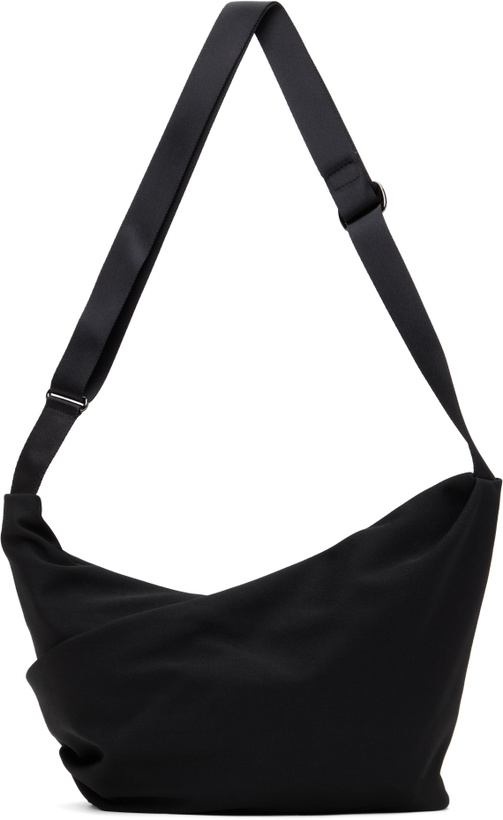 Photo: YOHJI YAMAMOTO Black Wool Gabardine Nylon Tape Drape Bag