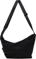 YOHJI YAMAMOTO Black Wool Gabardine Nylon Tape Drape Bag