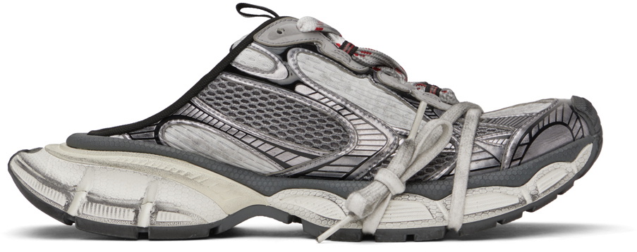 Balenciaga Gray & White 3XL Mules Balenciaga