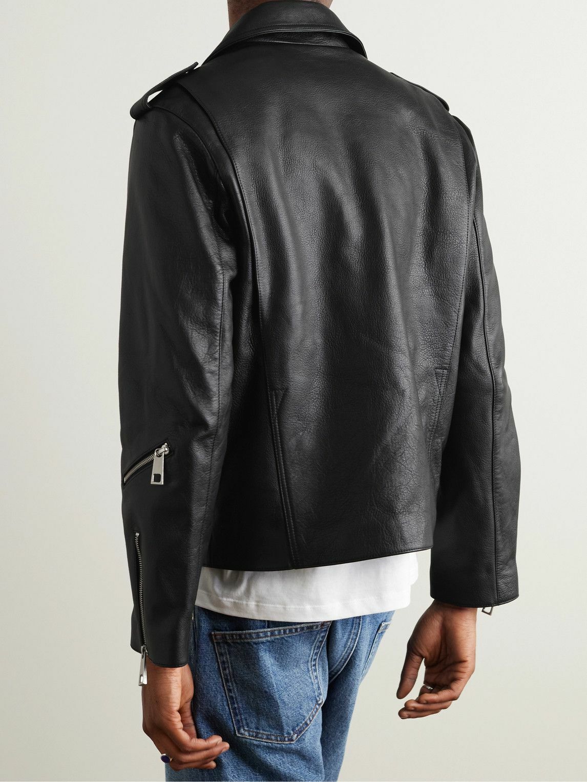 All saints 2024 anderson leather jacket