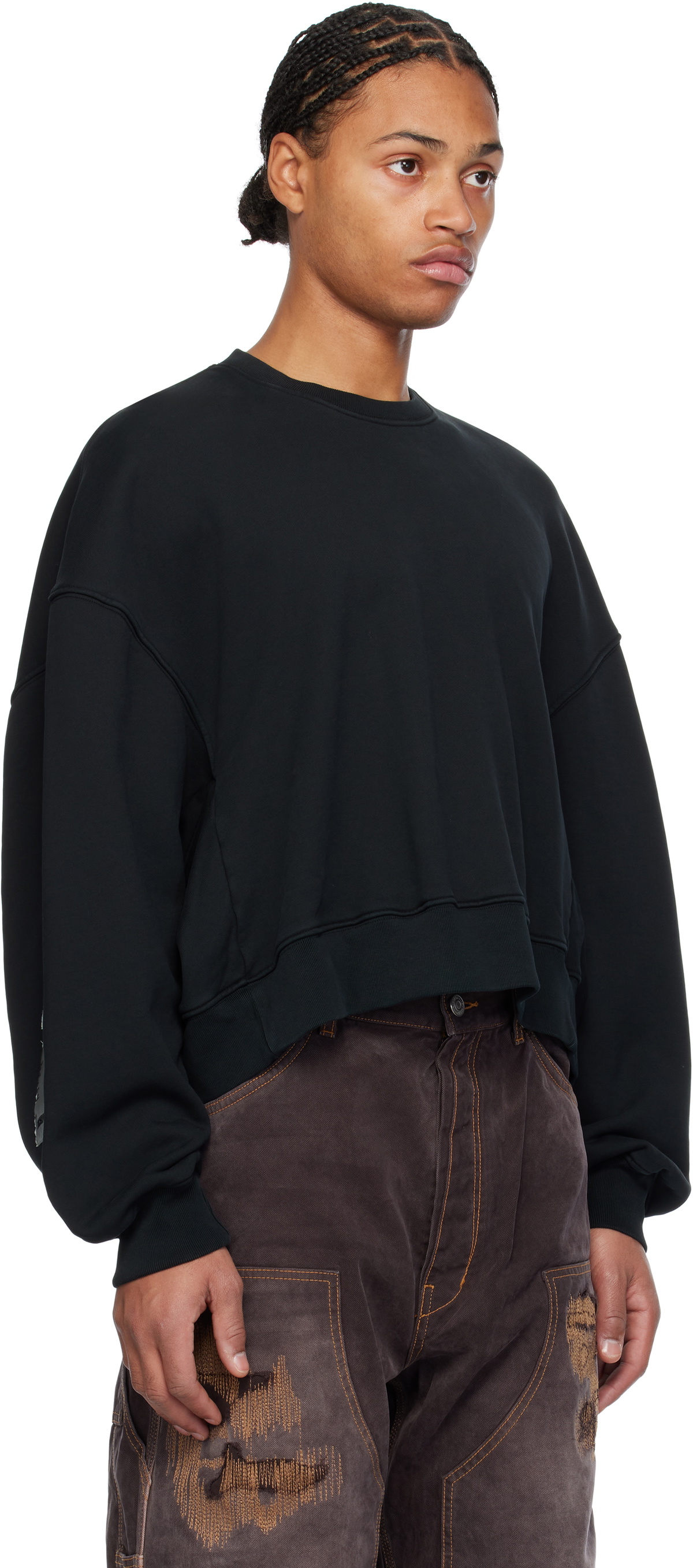 Oversized black crewneck hotsell