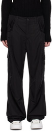 Dolce & Gabbana Black Plaque Cargo Pants
