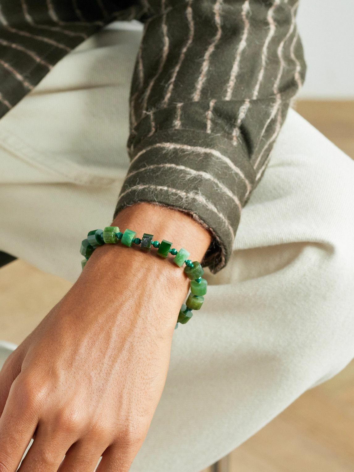 JIA JIA - Gold, Malachite and Jade Bracelet