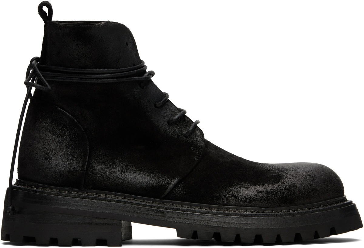 Marsèll Black Carraucola Reversed Leather Boots