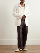 Dolce&Gabbana - Tapered Pleated Cotton-Twill Trousers - Brown