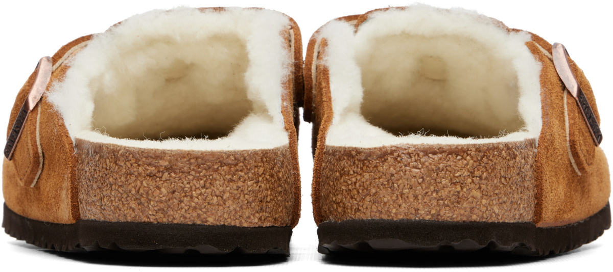 Birkenstock Tan Regular Boston Shearling Loafers