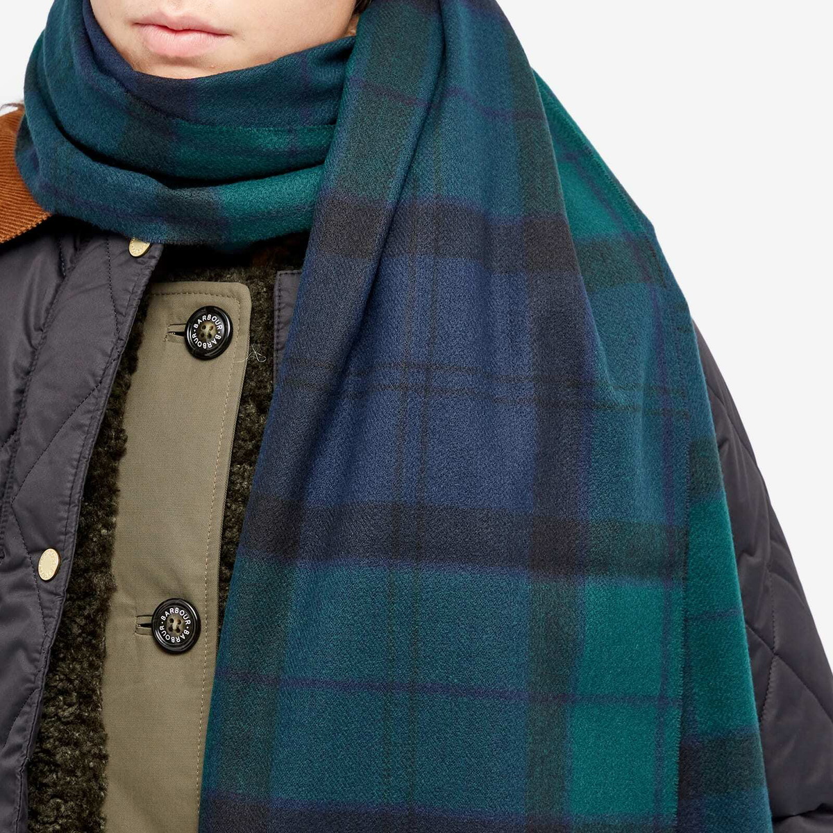 Barbour Women s Hailes Tartan Scarf in Blackwatch Tartan Barbour