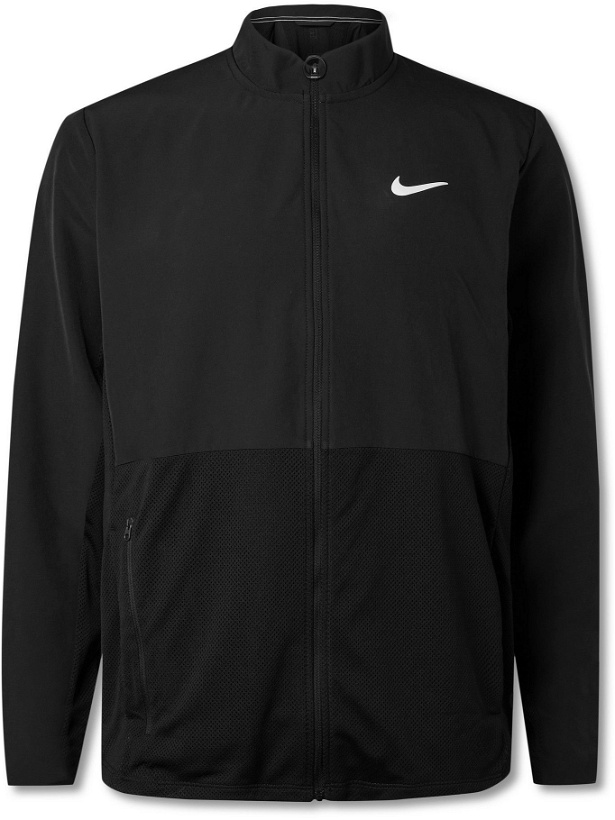 Photo: NIKE TENNIS - NikeCourt HyperAdapt Advantage Mesh-Panelled Shell Tennis Jacket - Black