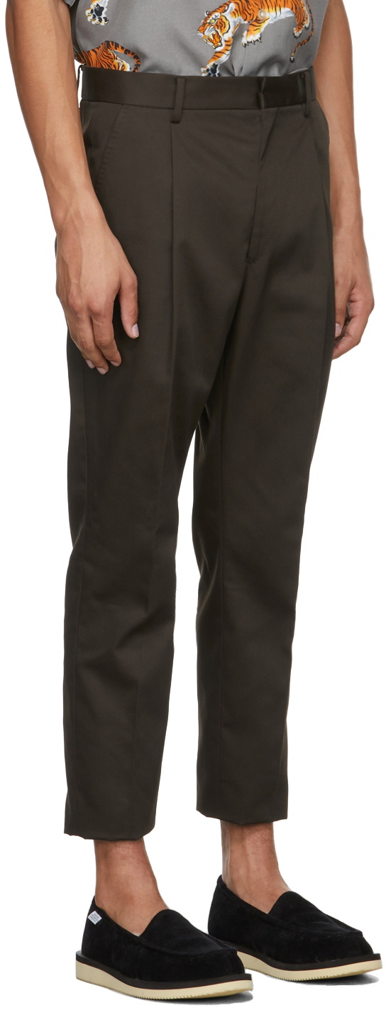 WACKO MARIA Brown 'Guilty Parties' Pleated Trousers Wacko Maria