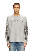 Diesel Long-sleeve T-shirt with graphic print - T-Shirts - Unisex - Grey