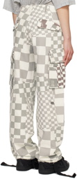 ERL Gray Check Cargo Pants