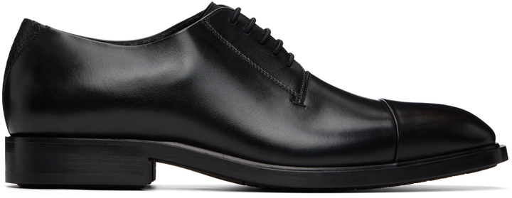 Photo: BOSS Black Cap-Toe Leather Derbys
