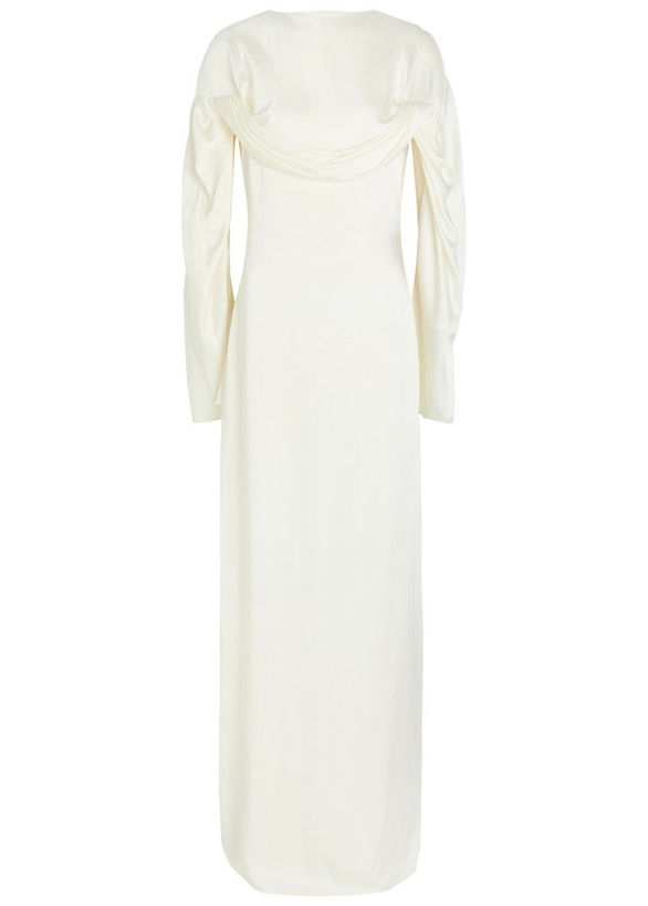 Photo: Stella Mccartney Draped Cape-effect Satin-crepe Gown Cream