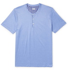 Zimmerli - Cotton-Jersey Henley Pyjama T-Shirt - Blue